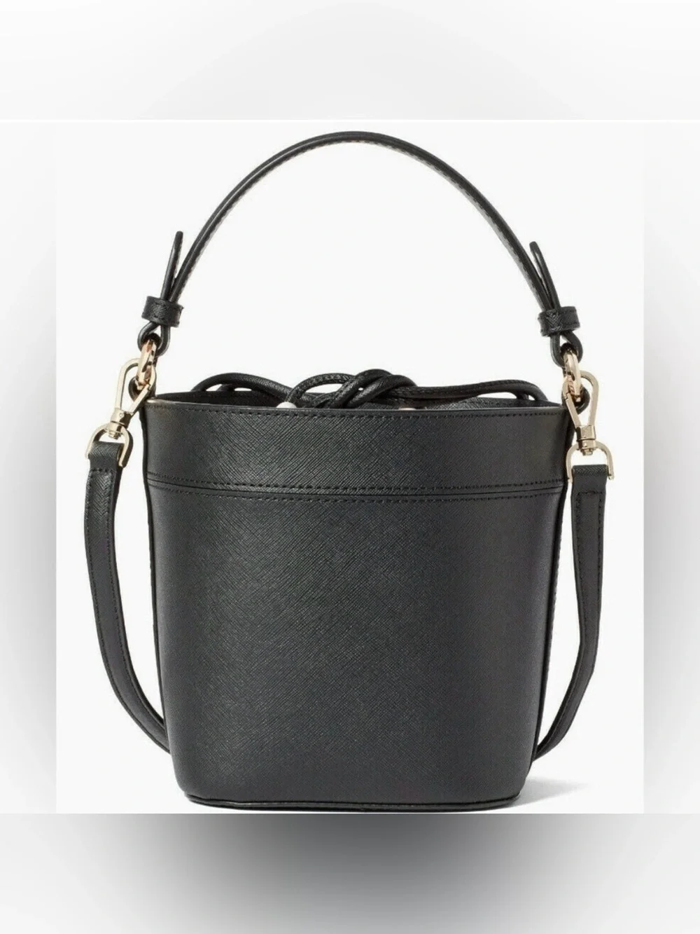 Kate Spade Cameron Small Bucket Bag Black Leather